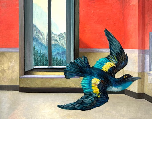 Angela Gram - Other Room" 2023 - Oil on panel - 28 x 35,5 cm, 11 x 14 in