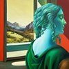 Angela Gram - "Portal" 2023 - Oil on linen - 76 x 76 cm, 30 x 30 in