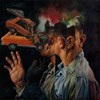 German Tellez - "The Instant" 2018 - Oil on canvas - 50 x 50 cm, 19,5 x 19,5 in