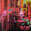 Emilia Nurmivaara - "Private Eye" 2023 - Oil on linen - 90 x 90 cm, 35,5 x 35,5 in