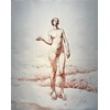 Adam Miller - "Untitled Copenhagen II" 2023 - Red chalk and graphite on paper - 150 x 118 cm, 59 x 46,5 in