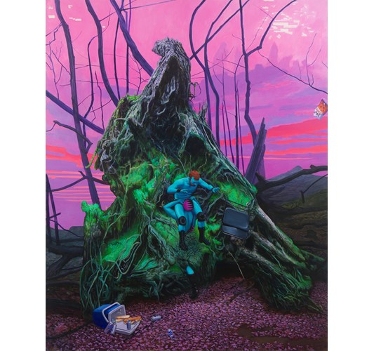 John Jacobsmeyer - "Bad Picnic" 2023 - Oil on linen - 152,5 x 122 cm, 60 x 48 in