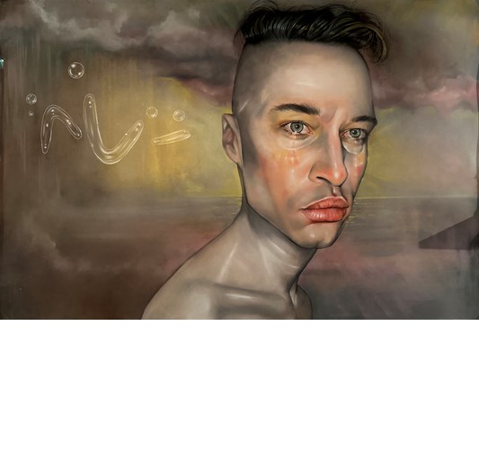 Barnaby Whitfield - Barnaby Whitfield "Self Portrait" 2013 - Pastel on paper - 102 x 152 cm, 40 x 60 in