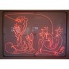 Michael Ahlefeldt - "At fiske for opmærksomhed" 2023 - LED light, plexiglass, PVC & oak frame - Edition of 5 - 156 x 220 cm, 61,5 x 86,5 in