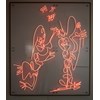 Michael Ahlefeldt - "En blomst gør underværker" 2023 - LED light, plexiglass, PVC & oak frame - Edition of 5 - 158 x 136 cm, 62 x 53,5 in