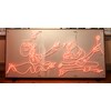 Michael Ahlefeldt - "Kurdesering" 2023 - LED light, plexiglass, PVC & oak frame - Edition of 5 - 108 x 222 cm, 42,5 x 87,5 in