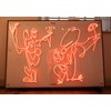 Michael Ahlefeldt - "Pa° frierføder" 2023 - LED light, plexiglass, PVC & oak frame - Edition of 5 - 109 x 155 cm, 43 x 61 in
