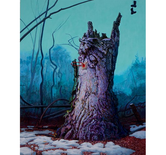 John Jacobsmeyer - "Grey Mind" 2024 - Oil on panel - 76 x 61 cm, 30 x 24 in