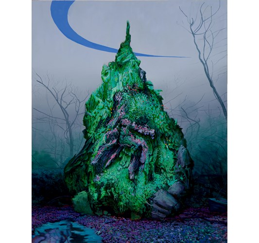 John Jacobsmeyer - "Naked Nest" 2024 - Oil on panel - 76 x 61 cm, 30 x 24 in