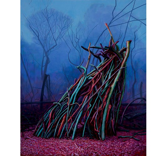 John Jacobsmeyer - "Prism House" 2024 - Oil on panel - 76 x 61 cm, 30 x 24 in