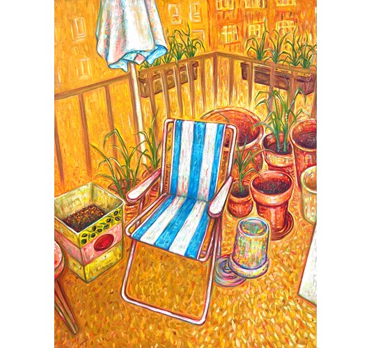 Tine Nedbo - "I Never Promised You a Rosegarden" 2024 - Oil on canvas - 100 x 75 cm, 39,5 x 29,5 in