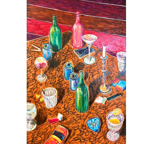 Tine Nedbo - "Satan Said Dance" 2024 - Oil on canvas - 130 x 90 cm, 51 x 35,5 in