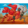 Zachary Lank - "Suplex the Mighty" 2024 - Oil on canvas - 152,5 x 198 cm, 60 x 78 in