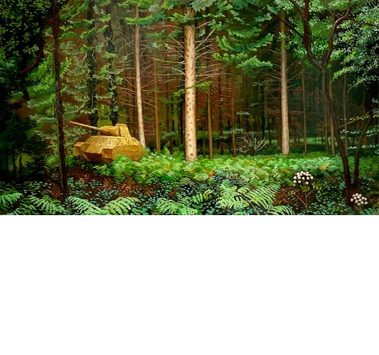 John Jacobsmeyer - "Tick Tank" 2009 - Oil on linen - 51,5 x 91 cm, 20 x 36 in