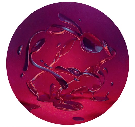 Taylor Schultek - "Altered Ego" 2023 - Oil on linen - 30,5 cm diameter, 12 in diameter