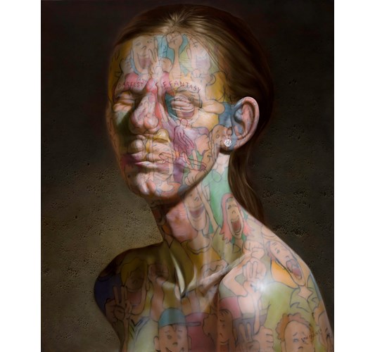 Works by Christian Rex Van Minnen - In Heaven Everything is Fine, 2019 - Oil on linen - 183 x 152,5 cm, 72 x 60 in