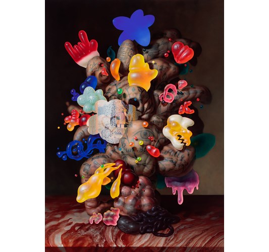 Works by Christian Rex Van Minnen - The Fellowship, 2017 - Oil on linen - 183 x 132 cm, 72 x 52 in