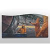 Ryan Davis - “The Morning Clearing” 2024 - Oil on shaped canvas, mounted to panel - 36,3 x 72,4 cm, 14,5 x 28,5 in