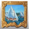Ryan Davis - “The Headwind” 2024 - Oil on panel with custom-made frame - 58,4 x 58,4 cm, 23 x 23 in