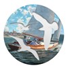 Ryan Davis - “Gloucester Harbor Sail” 2024 - Oil on shaped canvas, mounted to panel - 73,7 cm, 29 in diameter