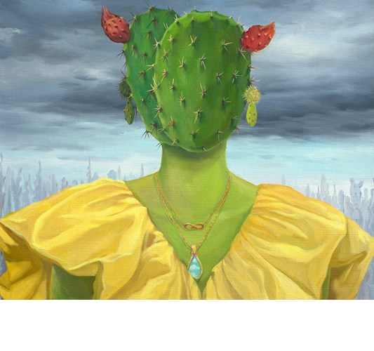 Jingyi Wang - “Two faces” 2024 - Oil on linen - 40 x 51 cm, 16 x 20 in