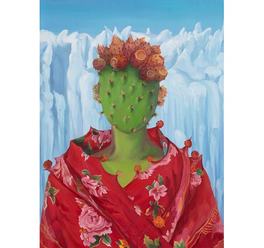 Jingyi Wang - “Prosperity Blossom #3” 2024 - Oil on linen - 60 x 45 cm, 24 x 17,8 in