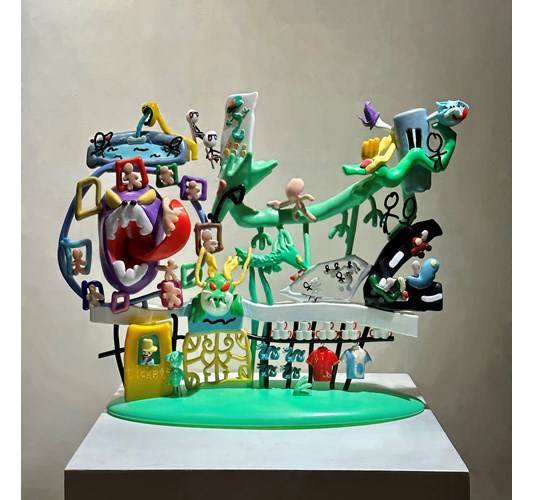 Jiannan Wu - "Dragonland" 2024 - Acrylic on resin, Edition of 3 + 1 AP - 41 x 51 x 18 cm, 16 x 20 x 7 in