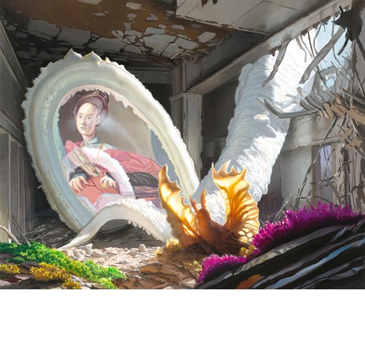 Jean-Pierre Roy - "We’ve made it with our condition" 2024 - Oil on panel - 41 x 51 cm, 16 x 20 in