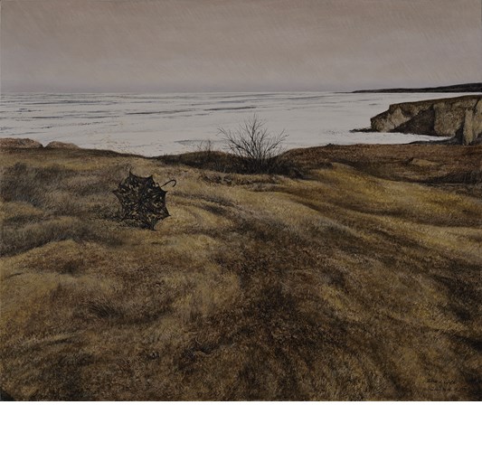 Zhou Chen - Zhou Chen "Stray" 2023 - Tempera on panel - 50 x 60 cm, 20 x 24 in