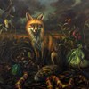 Martin Wittfooth - "Back Yard" 2024 - Oil on linen - 91,5 x 91,5 cm, 36 x 36 in