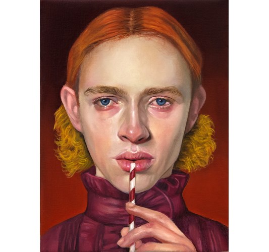 Barnaby Whitfield - Tea Stained Sad Cowboy, 2023 - Oil on canvas - 30 x 23 cm, 12 x 9 in