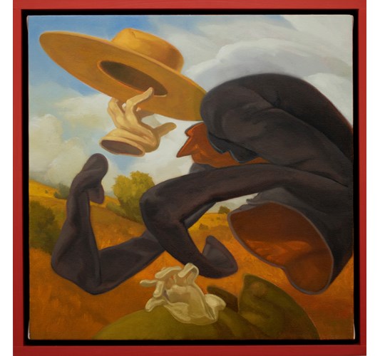 Zachary Lank - Gust, 2024 - Oil on canvas - 60 x 60 cm, 24 x 24 in