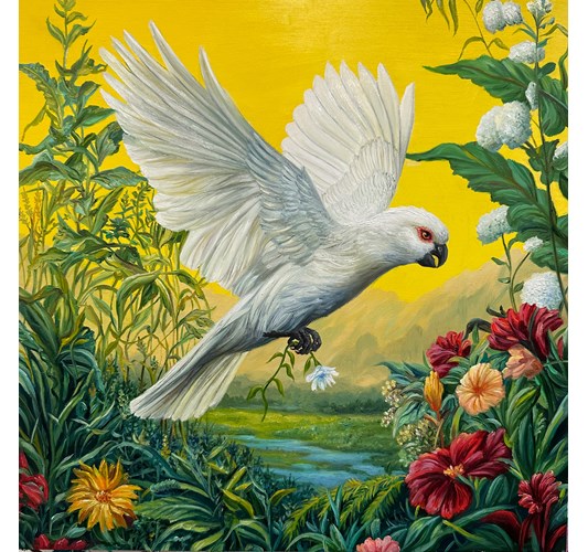 Angela Gram - "untitled", 2025 - Oil on panel - 41 x 41 cm, 16 x 16 in