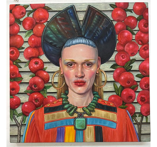 Barnaby Whitfield - “Harvest Home” 2023/24 - Oil on canvas - 51 x 51 cm, 20 x 20 in