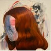 Works by - Tina Dion “Gole Bee Goldoon I (A Flower Without a Vase I)” 2025 - Oil on canvas - 76 x 76 cm, 30 x 30 in