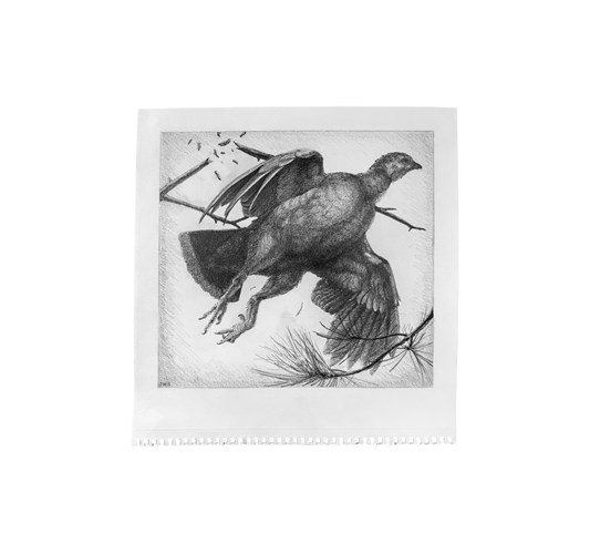 Jed Webster Smith - "Near Miss Compositional Drawing" 2025 - Graphite on paper - 37 x 36 cm, 14,5 x 14 in, framed in handmade poplar frame