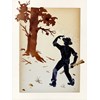 Jed Webster Smith - "Shellacked Cowboy XXXIV" 2024 - Shellac ink on vintage paper mounted to panel - 41 x 31 cm, 16 x 12 in