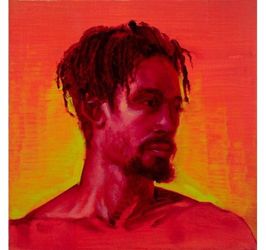 Taylor Schultek - ”Soft Eyes #11” 2024, - Oil on Panel - 25 x 25 cm, 10 x 10 in