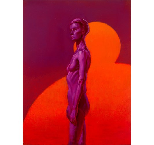 Taylor Schultek - ”Soft Eyes #15” 2024, - Oil on Panel - 30 x 23 cm, 12 x 9 in