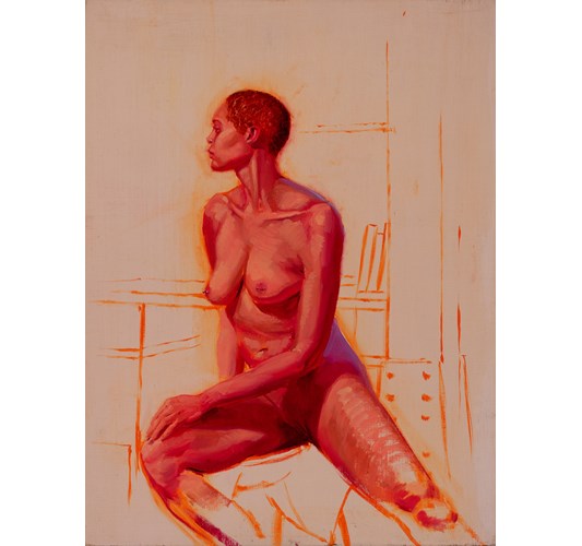 Taylor Schultek - Taylor Schultek ”Soft Eyes #20” 2024, - Oil on Panel - 30 x 23 cm, 12 x 9 in