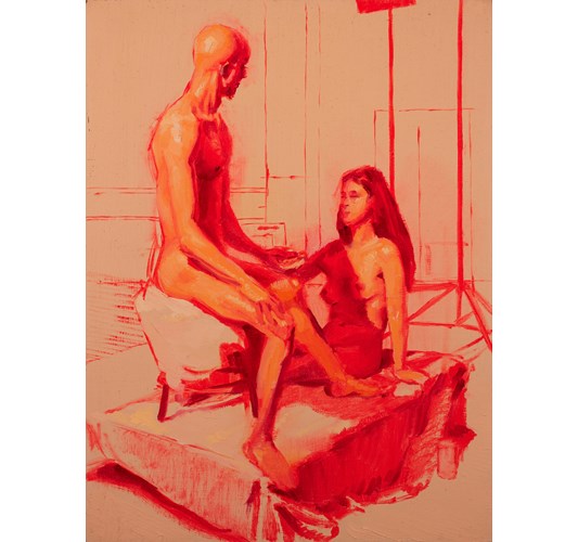 Taylor Schultek - “Soft Eyes #38” 2024 - Oil on Panel - 30 x 23 cm, 12 x 9 in