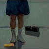 Rebecca Orcutt - "Plans” 2025 - Oil on panel - 15 x 15 cm, 6 x 6 in