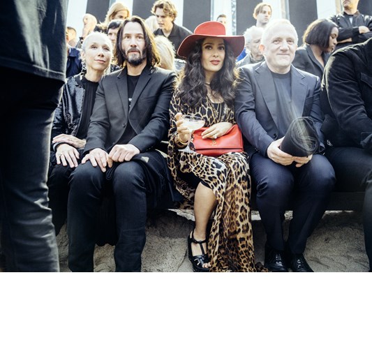 Rainer Hosch - Front Row with Salma, Malibu 2019, Salma Hayek, François-Henri Pinault, Alexandra Grant and Keanu Reeves - 17 x 22 in / 43 x 55 cm, 30 x 40 in / 76 x 101cm - Archival Pigment Print? Edition of 5 + 2 AP Unframed