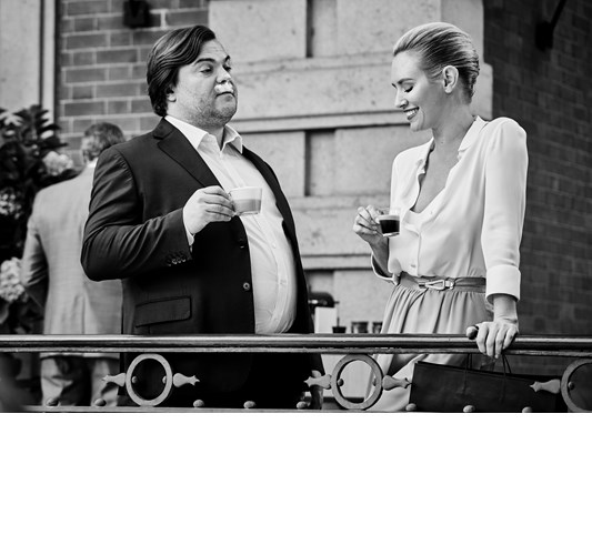 Rainer Hosch - Jack Black and Nicky Whelan, Lake Como 2015 - 17 x 22 in / 43 x 55 cm, 30 x 40 in / 76 x 101cm - Archival Pigment Print ?Edition of 5 + 2 AP Unframed