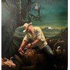 Works by - Azucena Merkel “The Cowboy's Dream” 2025 - Oil on linen, - 180 x 170 cm, 71 x 67 in