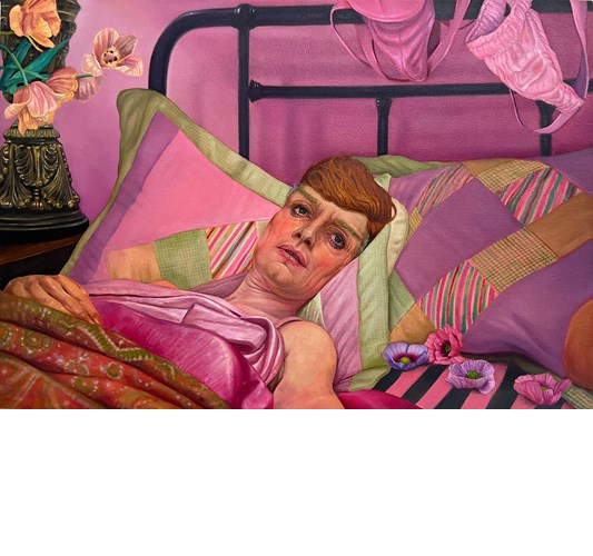 Barnaby Whitfield - "The Distance In Decline (This is it. That’s the end of the joke.)", 2025 - Oil on linen - 56 x 81 cm, 22 x 32 in