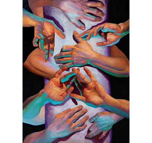 German Tellez - "The Stuff Dreams are Made of" 2025 - Oil on linen - 102 x 76 cm, 40 x 30 in