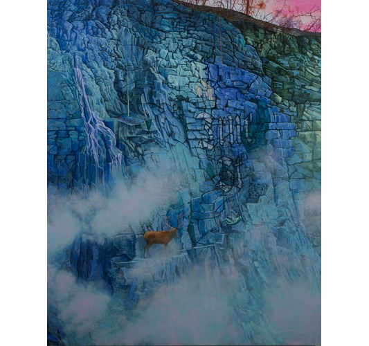 John Jacobsmeyer - "Magic Mountain" 2025 - Oil on linen, - 119 x 152 cm, 47 x 60 in