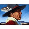 Jed Webster Smith - "Searching for Strays" 2025 - Oil on canvas panel, 13 x 18 cm, 5 x 7 in - Framed in handmade walnut frame with double oak splined mitered joints