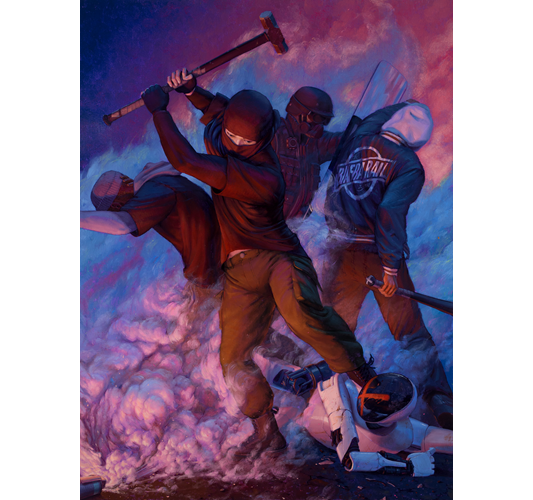 Taylor Schultek - "Combat" 2025 - Oil on linen - 122 x 91 cm, 48 x 36 in